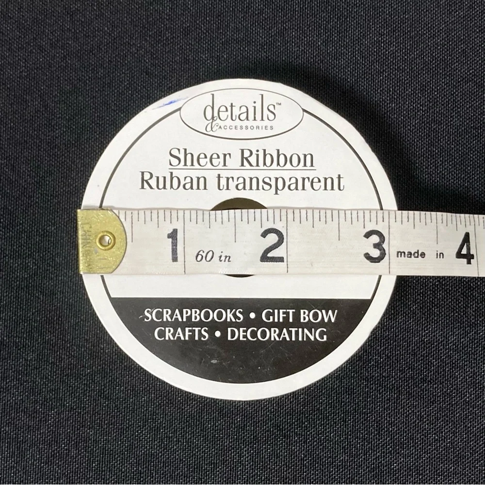 ⭐️ Details & Accessories Sheer Pastel Yellow Craft Ribbon 5/8” x 216”